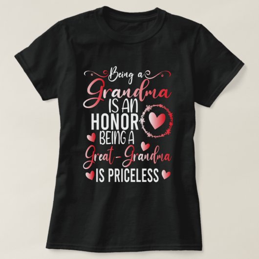 Oma zijn is een eer grootmoeder te zijn t-shirt (Design voorkant)
