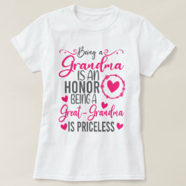 Oma zijn is een eer grootmoeder te zijn t-shirt