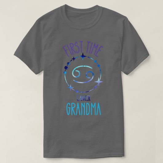 Oma Zodiac Symbool voor kanker, eerste keer Oma T-shirt (Design voorkant)