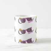 Oma-zon en zonnebril op wit koffiemok (Center)