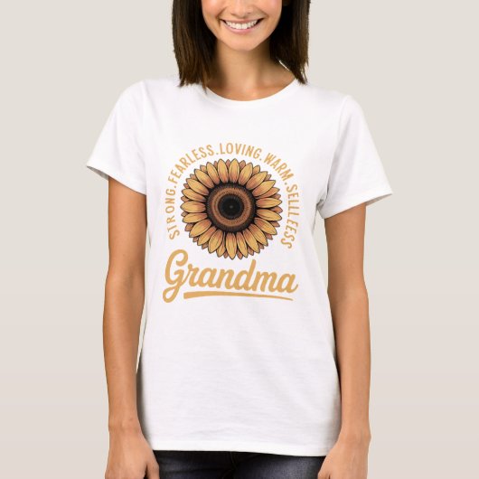 Oma Zonnebloem Moederdag T-shirt (Voorkant)