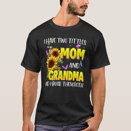 Oma Zonnebloem Oma T-shirt (Voorkant)