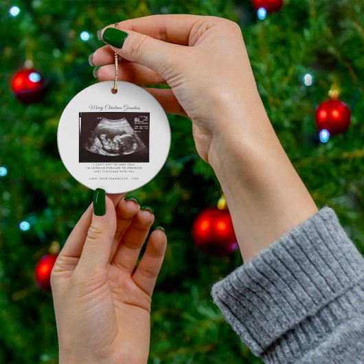 Oma Zwangerschap Aankondiging Kerstmis aandenken Keramisch Ornament