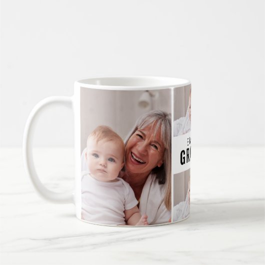 Oma Zwart Wit 4 Foto Collage Koffiemok (Links)
