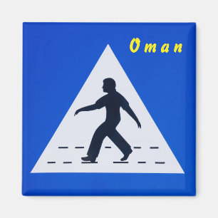 Omaans voetgangersoversteekplaats bord - Muscat, O Magneet