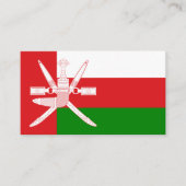 Omaanse Vlag & Nationaal Embleem, Vlag van Oman Visitekaartje (Voorkant)