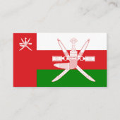 Omaanse Vlag & Nationaal Embleem, Vlag van Oman Visitekaartje (Voorkant)