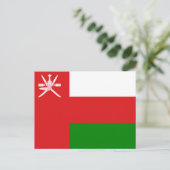 Omaanse vlag, vlag van Oman Briefkaart (Staand voorkant)