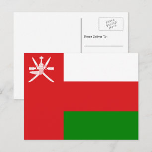 Omaanse vlag, vlag van Oman Briefkaart