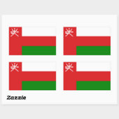 Omaanse vlag, vlag van Oman Rechthoekige Sticker (Vel)