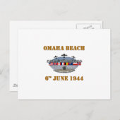 Omaha Beach 6th June 1944 Briefkaart (Voorkant / Achterkant)