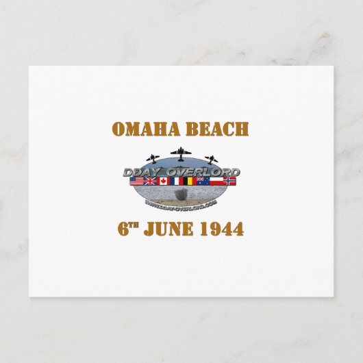 Omaha Beach 6th June 1944 Briefkaart (Voorkant)