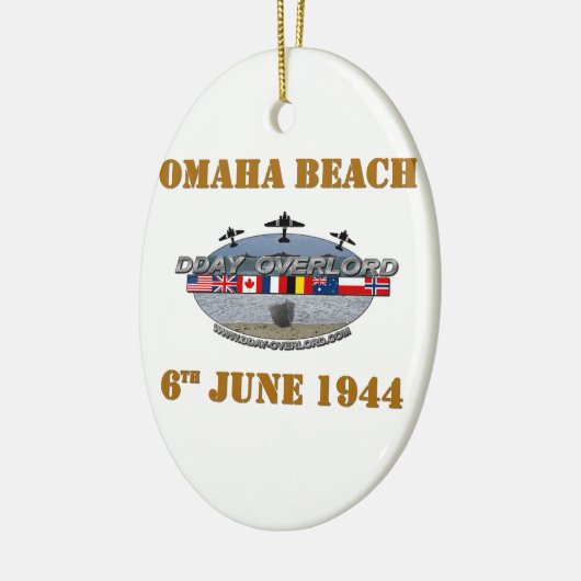 Omaha Beach 6th June 1944 Keramisch Ornament (Links)