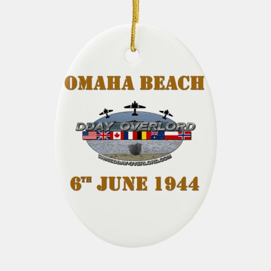 Omaha Beach 6th June 1944 Keramisch Ornament (Voorkant)