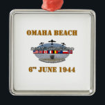 Omaha Beach 6th June 1944 Metalen Ornament<br><div class="desc">Omaha Beach 6th June 1944,  Normandy landings</div>