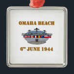 Omaha Beach 6th June 1944 Metalen Ornament<br><div class="desc">Omaha Beach 6th June 1944,  Normandy landings</div>