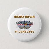 Omaha Beach 6th June 1944 Ronde Button 5,7 Cm (Voorkant)