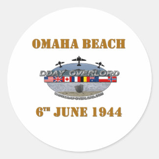Omaha Beach 6th June 1944 Ronde Sticker