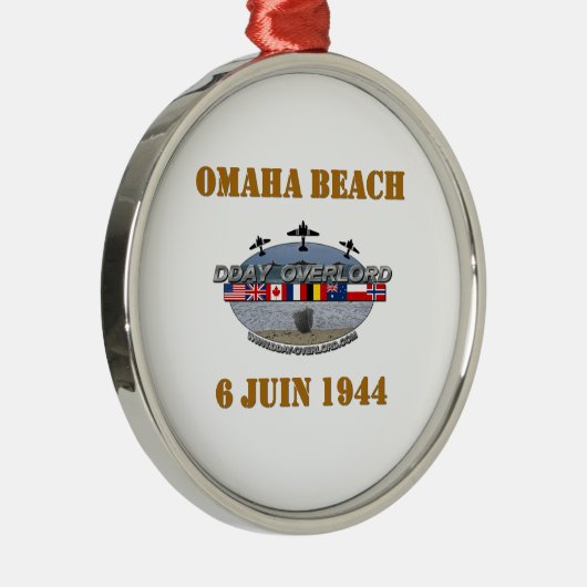 Omaha Beach Metalen Ornament (Rechts)