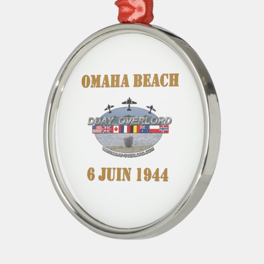 Omaha Beach Metalen Ornament (Links)