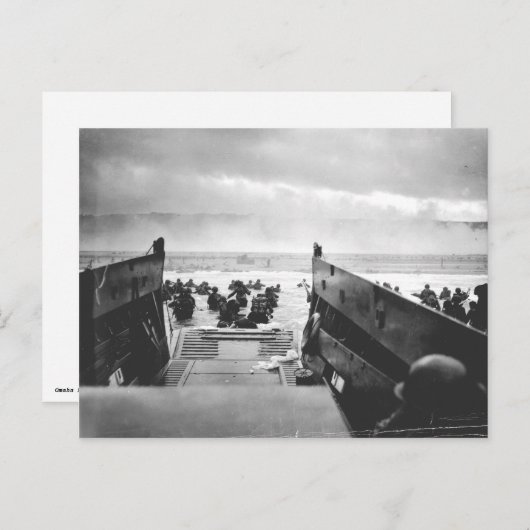 Omaha Beach, Normandy, D-Day 1944 Briefkaart (Voorkant / Achterkant)
