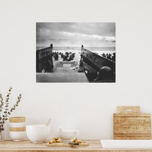 Omaha Beach, Normandy, D-Day 1944 Poster (Keuken)