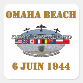 Omaha Beach Vierkante Sticker