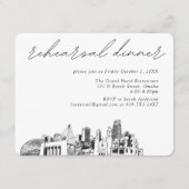 Omaha bruiloft elegante repetitie diner informatiekaartje (Voorkant)