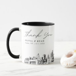 Omaha Bruiloft Minimale Aangepaste Koffie Mok