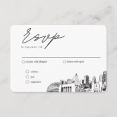 Omaha Bruiloft Traditionele RSVP Maaltijden Opties Informatiekaartje (Voorkant)