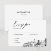 Omaha Bruiloft Traditionele RSVP Maaltijden Opties Informatiekaartje (Voorkant / Achterkant)