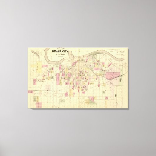 Omaha City, Nebraska Canvas Afdruk (Voorkant)