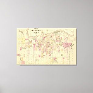 Omaha City, Nebraska Canvas Afdruk