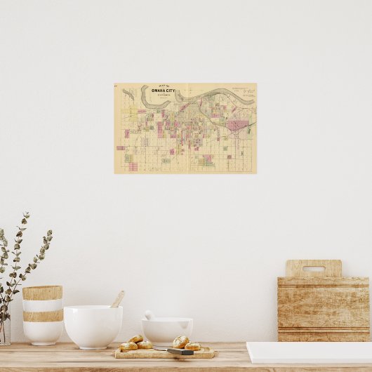 Omaha City, Nebraska Poster (Keuken)