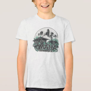 Omaha City Nebraska, Verenigde Staten Tri-Blend Shirt
