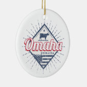 Omaha City Nebraska Verenigde Staten  Verenigde St Keramisch Ornament (Rechts)