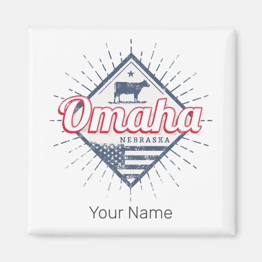 Omaha City Nebraska Verenigde Staten Verenigde St Magneet (Voorkant)