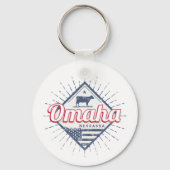 Omaha City Nebraska Verenigde Staten Verenigde St Sleutelhanger (Voorkant)