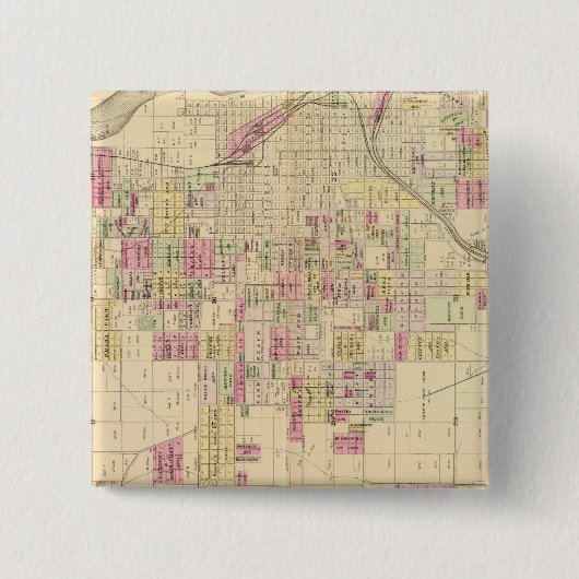 Omaha City, Nebraska Vierkante Button 5,1 Cm (Voorkant)