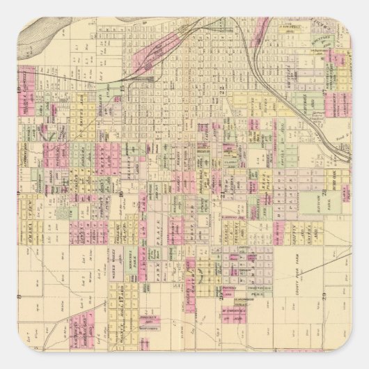 Omaha City, Nebraska Vierkante Sticker (Voorkant)
