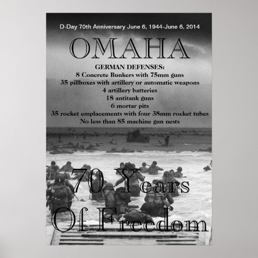 Omaha D-Dag 70th Poster (Voorkant)