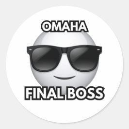 Omaha Eindbaas Cool Emoji Sticker