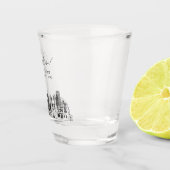 Omaha Huwelijksgunst Gepersonaliseerde Proost Shot Glas (Rechts)