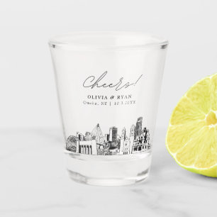 Omaha Huwelijksgunst Gepersonaliseerde Proost Shot Glas