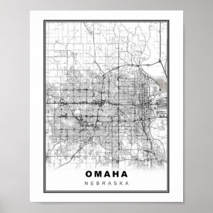 Omaha Kaart Poster
