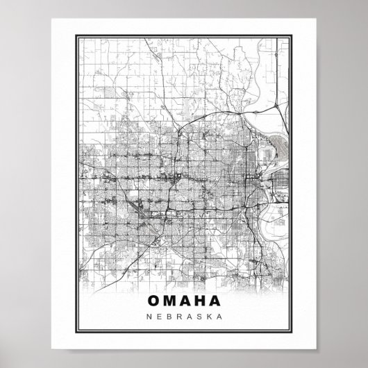 Omaha Kaart Poster (Voorkant)