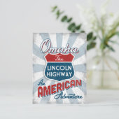 Omaha Lincoln Highway  America Nebraska Briefkaart (Staand voorkant)
