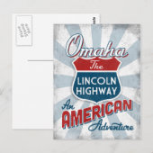 Omaha Lincoln Highway  America Nebraska Briefkaart (Voorkant / Achterkant)