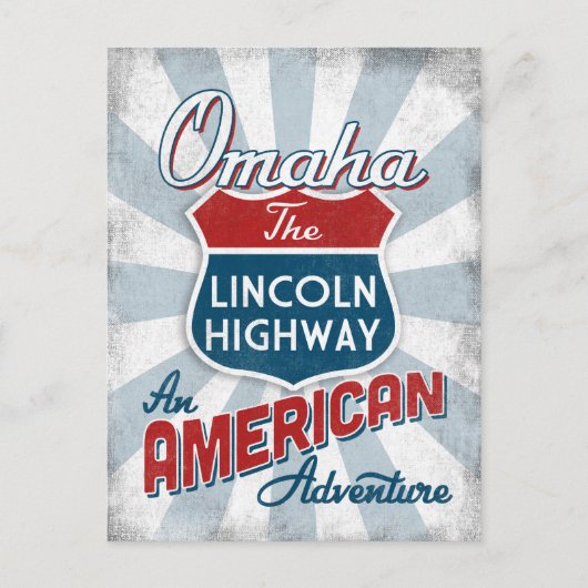 Omaha Lincoln Highway  America Nebraska Briefkaart (Voorkant)