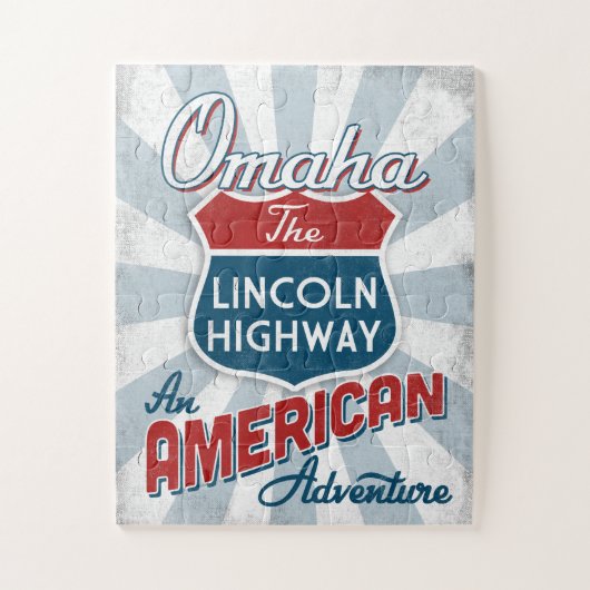 Omaha Lincoln Highway  America Nebraska Legpuzzel (Verticaal)